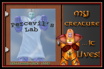 Percevil as the mad scientist!  Look what he created!